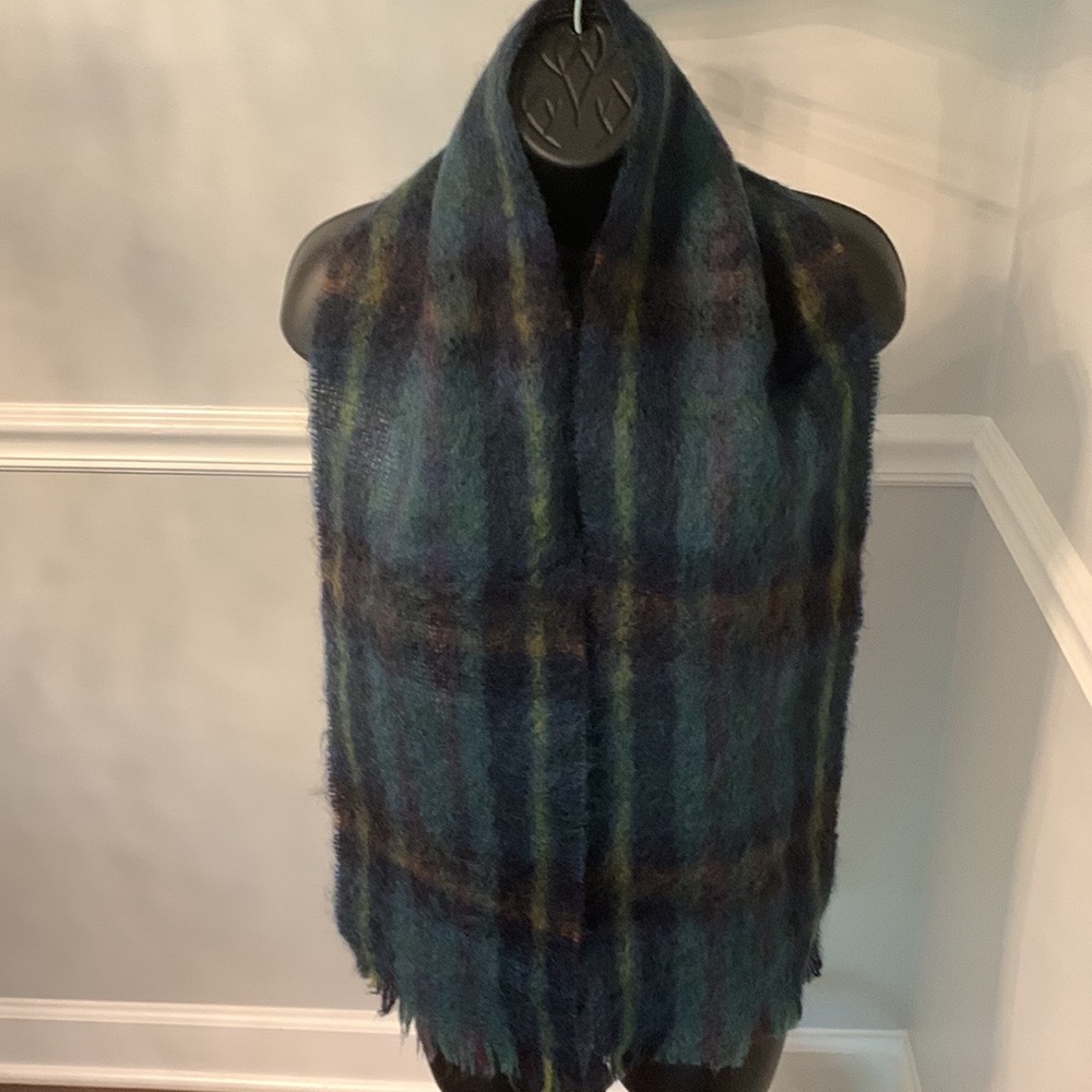 Teal Mohair Scarf from Scotland NWOT - Picture 2 of 3